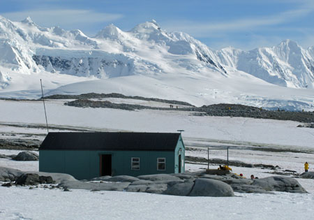 British Refuge Hut at Damoy Point Wiencke Island - The hut was previously used as a transit station for personnel and supplies to be taken from ships and flown south in early summer when sea ice blocked access to Rothera (Station R). It was used intermittently between 1973 and 1993 and cleaned up in 1996/7.